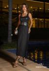 SAIA MAXI MIDI C/ FENDA PRETO PERFECT WAY