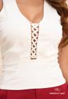 BLUSA FEMININA OFF WHITE PERFECT WAY