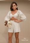 Perfect Way - TOP CROPPED FEMININO AREIA