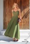 VESTIDO LONGO FEMININO VERDE OLIVA PERFECT WAY