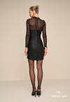 VESTIDO COURO SINTETICO (PU) FEMININO PRETO PERFECT WAY