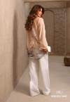 CALÇA CORTE RETO FEMININA OFF WHITE PERFECT WAY