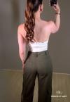 CROPPED FEMININO S/ALÇA OFF WHITE PERFECT WAY
