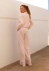CALÇA C/ GALÃO E VIVO BOLSO COSTA FEMININO ROSA CLARO PERFECT WAY