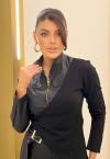 BLUSA COURO SINTETICO (PU) FEMININA PRETO PERFECT WAY