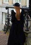 TRENCH COAT SARJA C/ CINTO FIVELA METAL  FEMININO PRETO PERFECT WAY