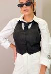 CAMISA BORD INDUSTRIAL FEMININA OFF WHITE PERFECT WAY
