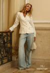 BLAZER FRENTE C/ ZIPER  E BOTAO FEMININO OFF WHITE PERFECT WAY