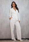 BLAZER FEMININO COM OMBREIRA OFF WHITE PERFECT WAY