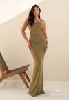 VESTIDO FEMININO LONGO VERDE OLIVA PERFECT WAY
