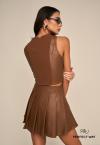 COLETE COURO SINTETICO (PU)  FEMININO cacau PERFECT WAY