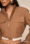 JAQUETA BORD INDUSTRIAL FEMININA CARAMELO PERFECT WAY