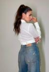 CAMISA CROPPED C/ GALÃO FEMININA amarelo PERFECT WAY