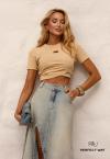 Perfect Way - BLUSA CROPPED FEMININA DOCE DE LEITE