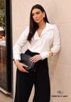Perfect Way - CAMISA FEMININA VISTA COM BOTÕES OFF WHITE