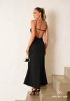 VESTIDO FEMININO MAXI MIDI SEREIA PRETO PERFECT WAY