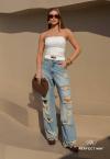 CROPPED FEMININO S/ ALÇA OFF WHITE PERFECT WAY