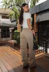 T-SHIRT COM MARTINGALE FIVELA FEMININA MARFIM PERFECT WAY