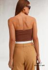 CROPPED FEMININO SEM ALÇA CACAU PERFECT WAY