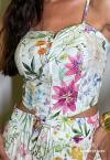 CROPPED FEMININO ESTAMPADO OFF WHITE / VERDE PERFECT WAY