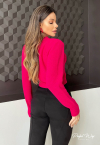 BLUSA CROPPED TRICOT PINK  ( COR 8348 ROSE RED) PERFECT WAY