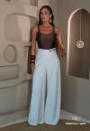 CALÇA PANTALONA FEMININA C/ PREGAS OFF WHITE PERFECT WAY
