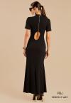 VESTIDO MAXI MIDI  PRETO PERFECT WAY