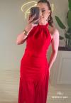 VESTIDO MIDI FEMININO VERMELHO PERFECT WAY