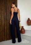 CALÇA FEMININA WIDE LEG AZUL MARINHO PERFECT WAY