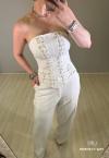 CORPETE ALONGADO FEMININO OFF WHITE PERFECT WAY