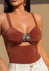 BODY FEMININO TERRACOTA PERFECT WAY