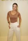 CALÇA COS ALTO E PUNHO FEMININA OFF WHITE PERFECT WAY