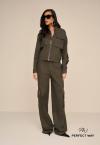 CALÇA COM BOLSOS UTILITARIO FEMININA verde militar PERFECT WAY