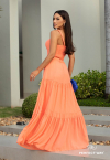 CONJUNTO CROPPED + SAIA  LARANJA PERFECT WAY