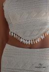 CROPPED FEMININO COM BORDADO MANUAL 499 CRU PERFECT WAY
