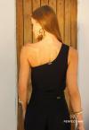 BLUSA FEMININA UM OMBRO SÓ PRETO PERFECT WAY