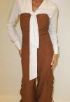 BODY FEMININO C/ GOLA DE LAÇO OFF WHITE PERFECT WAY