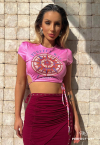 CROPPED ESTAMPADO    ROSA  . PERFECT WAY