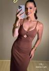 VESTIDO MAXI MIDI FEMININO CACAU PERFECT WAY