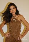 CROPPED FRENTE UNICA FEMININO COM BORDADO MANUAL 869 CARAMELO PERFECT WAY