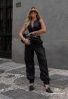 Perfect Way - CONJUNTO FEMININO CROPPED + CALÇA BALLOON PRETO
