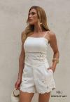 CROPPED FEMININO BORDADO OFF WHITE PERFECT WAY