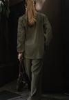 CAMISA  COM FENDA E RECORTE FEMININA verde militar PERFECT WAY