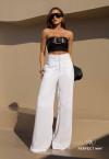 CALÇA FEMININA ALFAIATARIA BRANCO PERFECT WAY