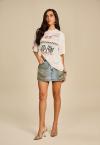 CAMISETA OVER C/ ESTAMPADA EXCLUSIVA FEMININA off white PERFECT WAY