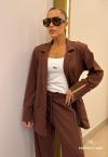 MAX BLAZER OVER FEMININO cacau c/ doce de leite PERFECT WAY