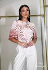 Perfect Way - BLUSA FEMININA BEGE C/ MARROM
