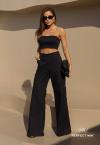 CALÇA FEMININA WIDE LEG PRETO PERFECT WAY