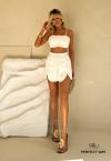 SHORTS FEMININO OFF WHITE PERFECT WAY