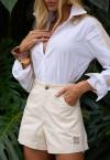 SHORTS  BORD INDUSTRIAL C/ REC EM TRICO FEMININO NATURAL PERFECT WAY